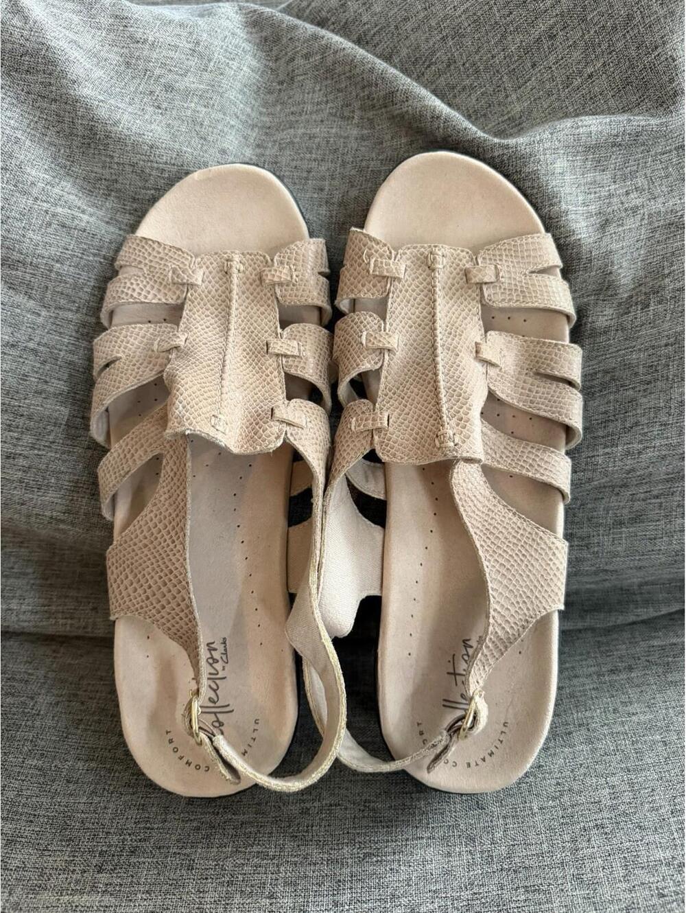 Clarks Collection Lexi Marigold Sandals Womens Size 12 Leather Comfort